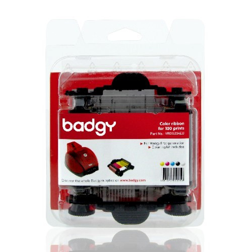 Cinta color Badgy YMCKO con kit limpieza Evolis VBDG204EU | Kimaldi