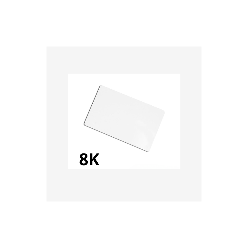 Tarjeta blanca PVC Mifare Desfire EV3 8K MIEV3080 | Kimaldi